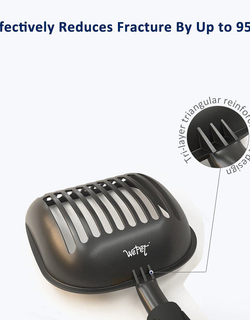 Load image into Gallery viewer, Cat Litter Scoop, Non-Stick Plated Aluminum Alloy Sifter, Kitty Durable Metal Scooper, Deep Shovel, Long Handle, Kitten Pooper Lifter, Size Large, Coated Black Body with Black Handle
