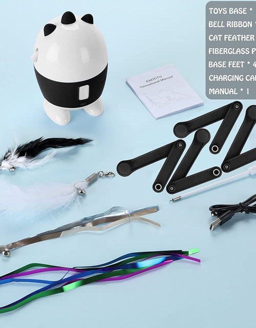 Load image into Gallery viewer, Cat Toys Interactive, Cat Light Toy and Cat Feather Toys 2 in 1, Recharge Cat Exercise Toys for Indoor Cats Automatic Cat Toys Interactive for Kitten

