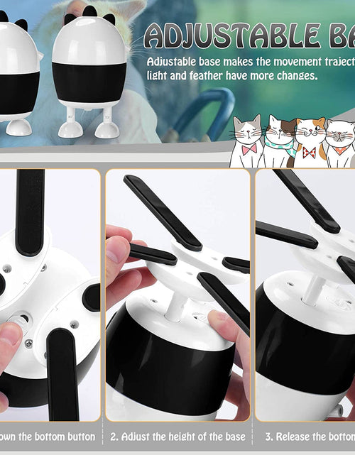 Load image into Gallery viewer, Cat Toys Interactive, Cat Light Toy and Cat Feather Toys 2 in 1, Recharge Cat Exercise Toys for Indoor Cats Automatic Cat Toys Interactive for Kitten

