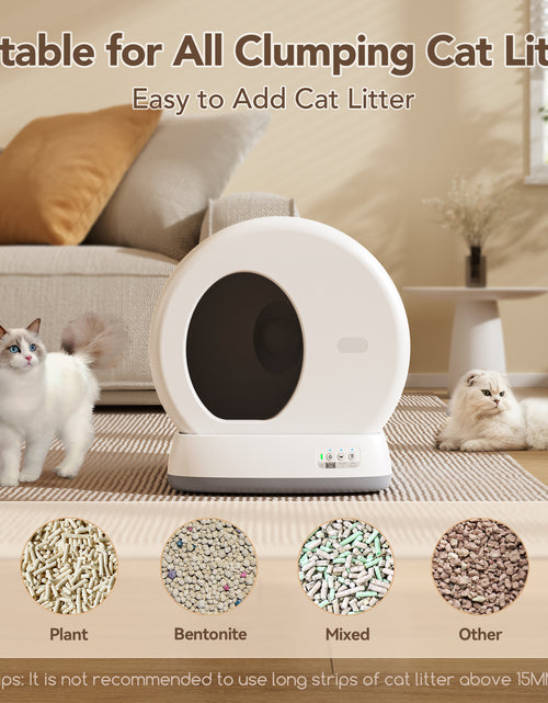 Load image into Gallery viewer, Self-Cleaning Cat Litter Box, Automatic Cat Litter Box with APP Control, Safety Sensors, Odor Isolation &amp; Health Monitoring
