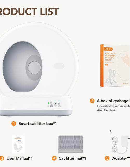 Load image into Gallery viewer, Self-Cleaning Cat Litter Box, Automatic Cat Litter Box with APP Control, Safety Sensors, Odor Isolation &amp; Health Monitoring
