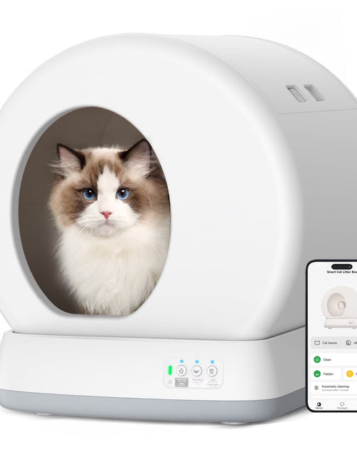 Load image into Gallery viewer, Self-Cleaning Cat Litter Box, Automatic Cat Litter Box with APP Control, Safety Sensors, Odor Isolation &amp; Health Monitoring
