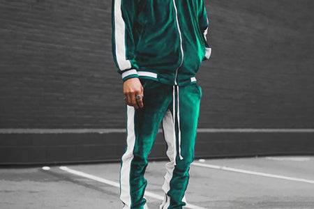 Velour Tracksuit Mens,2023 Men'S Velour Tracksuit 2 Pieces Winter Warm Full Zip up Jacket Sweatpants Fitness Sportswear Sweatsuit Jogger Sets