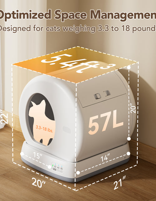 Load image into Gallery viewer, Self-Cleaning Cat Litter Box, Automatic Cat Litter Box with APP Control, Safety Sensors, Odor Isolation &amp; Health Monitoring
