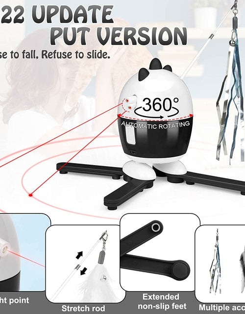 Load image into Gallery viewer, Cat Toys Interactive, Cat Light Toy and Cat Feather Toys 2 in 1, Recharge Cat Exercise Toys for Indoor Cats Automatic Cat Toys Interactive for Kitten
