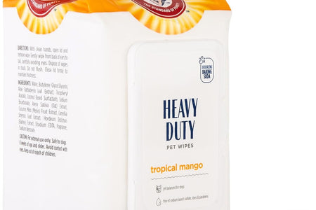 for Pets Heavy Duty Multipurpose Dog Wipes, Paw and Butt Wipes for Dogs to Help Clean Deodorize and Freshen Coat and Skin between Baths, Mango Scent, 100 Count