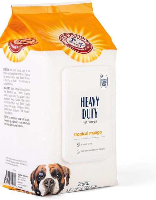 Load image into Gallery viewer, for Pets Heavy Duty Multipurpose Dog Wipes, Paw and Butt Wipes for Dogs to Help Clean Deodorize and Freshen Coat and Skin between Baths, Mango Scent, 100 Count
