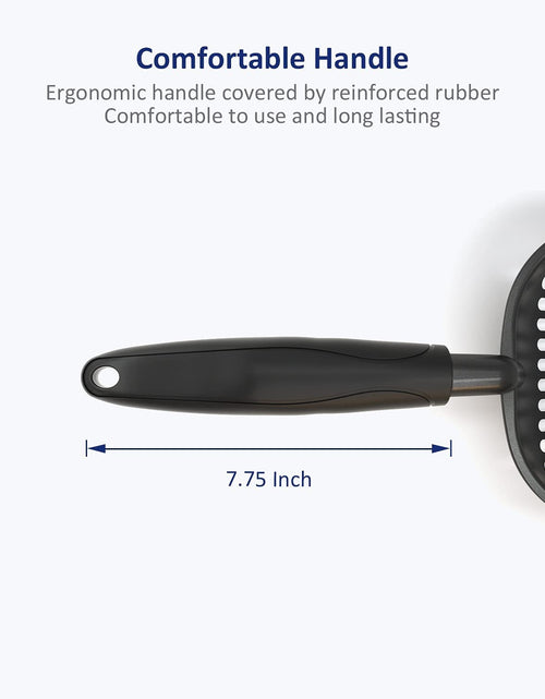 Load image into Gallery viewer, Cat Litter Scoop, Non-Stick Plated Aluminum Alloy Sifter, Kitty Durable Metal Scooper, Deep Shovel, Long Handle, Kitten Pooper Lifter, Size Large, Coated Black Body with Black Handle
