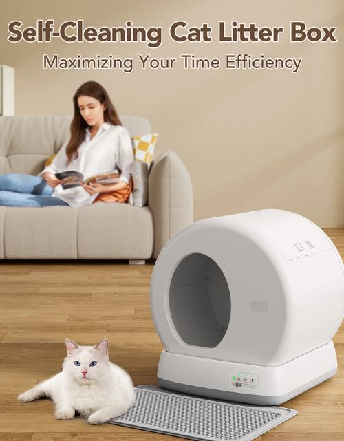 Load image into Gallery viewer, Self-Cleaning Cat Litter Box, Automatic Cat Litter Box with APP Control, Safety Sensors, Odor Isolation &amp; Health Monitoring
