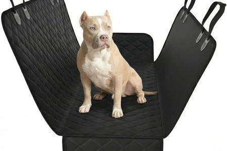 Black Standard Dog Car Hammock Back Seat Cover, Waterproof Backseat Cover Protector for Truck Bench Rear of Sedans or Suvs, Essential Pet Supplies Vacuum or Wipe Clean, Machine Washable