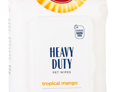 for Pets Heavy Duty Multipurpose Dog Wipes, Paw and Butt Wipes for Dogs to Help Clean Deodorize and Freshen Coat and Skin between Baths, Mango Scent, 100 Count