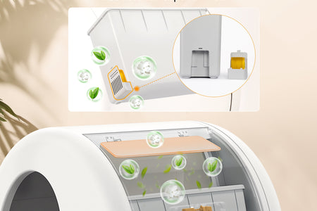 Self-Cleaning Cat Litter Box, Automatic Cat Litter Box with APP Control, Safety Sensors, Odor Isolation & Health Monitoring